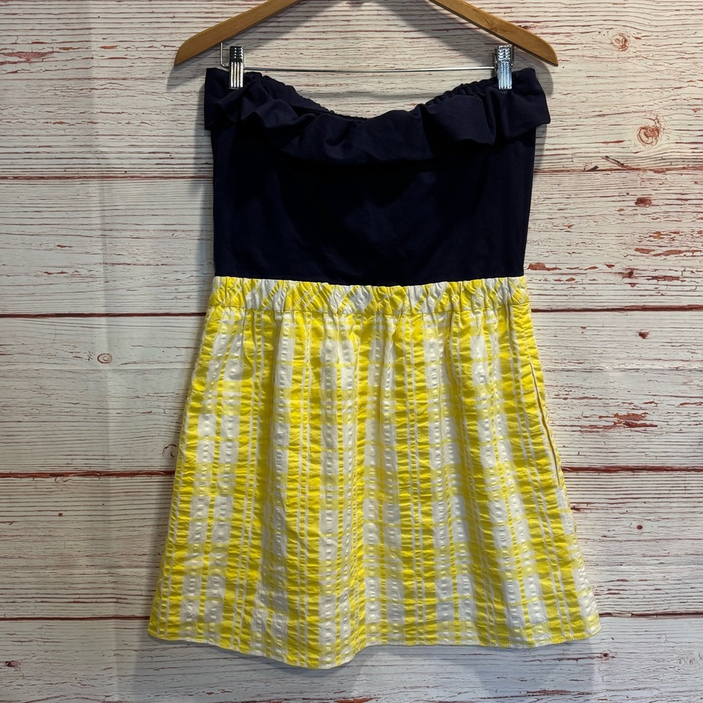 NWT Lilly Pulitzer Esmeralda Dress in Starfruit Yellow Sucker For Plaid Sz L - Picture 9 of 16